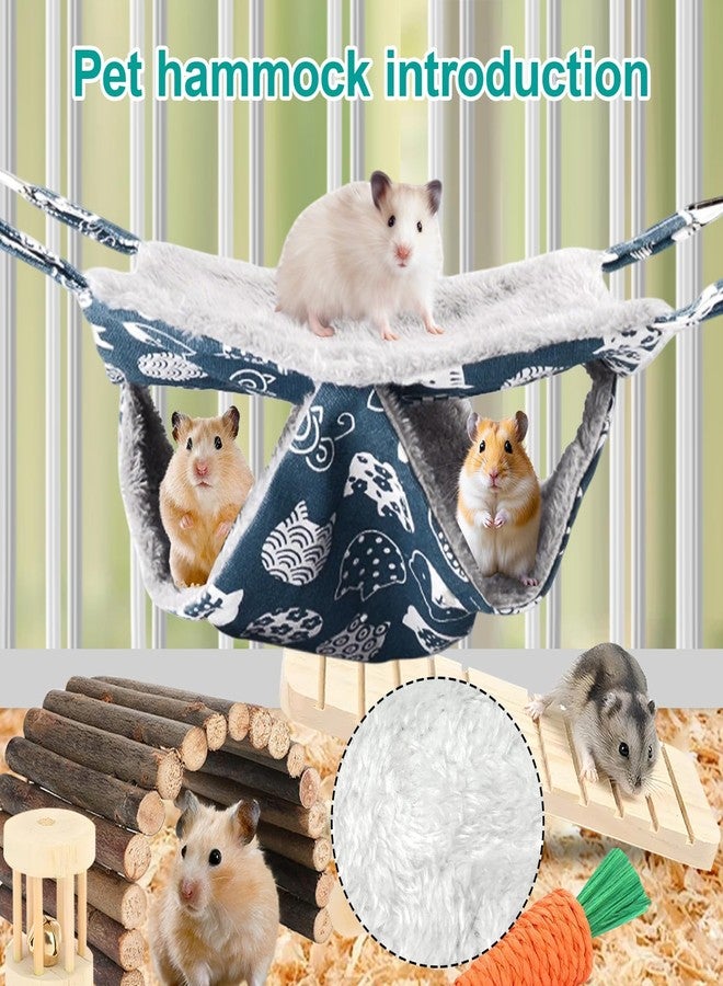 Plexaris Rat Hammock, 2-Layer Small Pet Hanging Bed for Chinchilla Cage, Hamster House, Guinea Pig House, Comfortable Sleeping Bed for Rodent Pets, Travel and Seasonal Use - Image 4